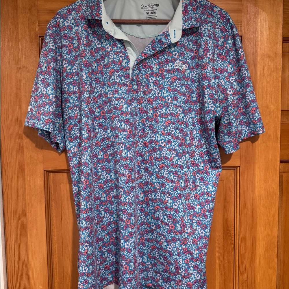 Men's GoodGood Blue and Red Floral Shirt